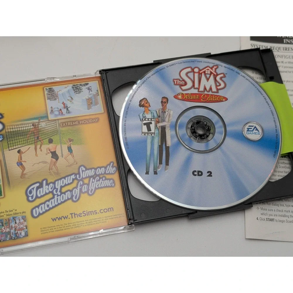 Sims: Deluxe Edition (PC, 2002) Complete 2 Disc Small Box